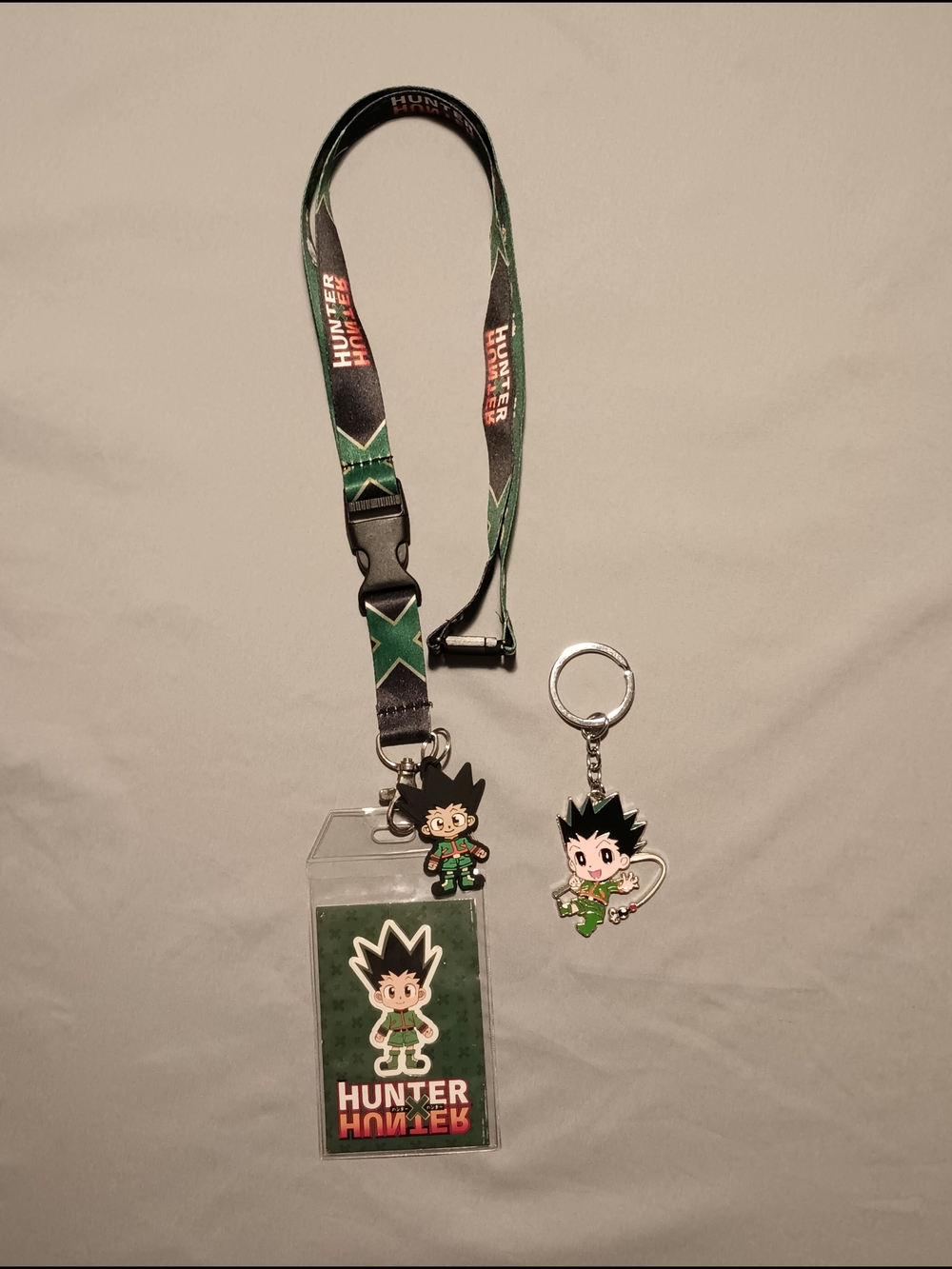 Bioworld Hunter x Hunter Anime Lanyard Gon Freecss Rubber Pendant And Keychain